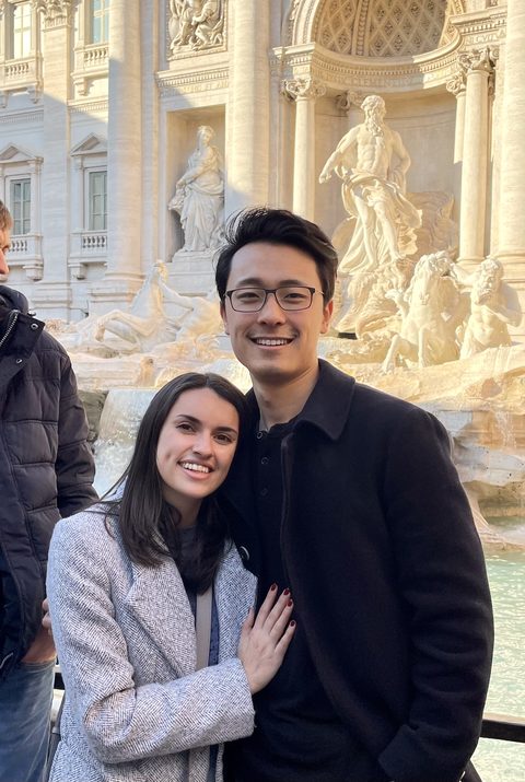 Together at the Trevi Fountain in Rome