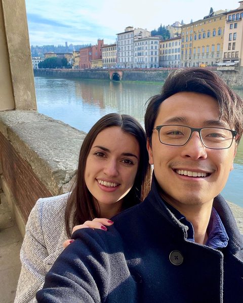 A selfie along the river in Florence