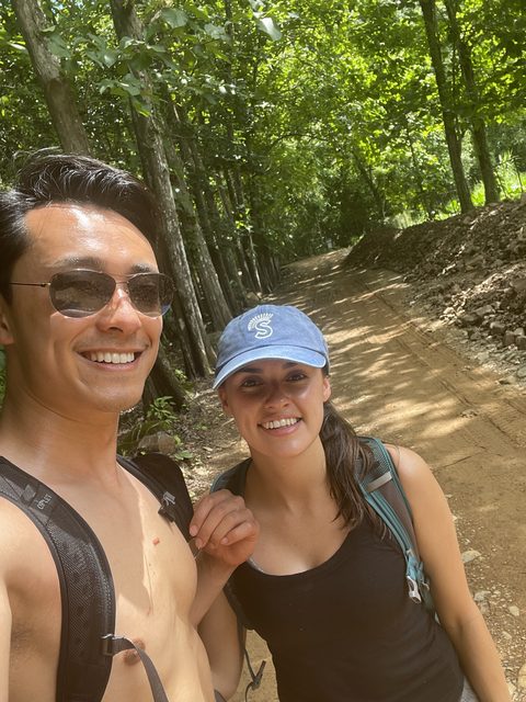 A trail selfie on a summer hike